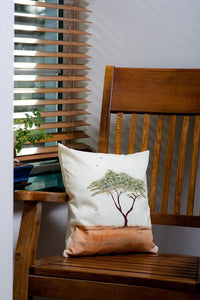 Acacia Tree Handpainted Cushion