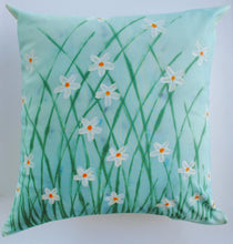 Load image into Gallery viewer, Daisy Handpainted Cushion
