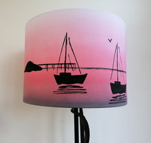 Load image into Gallery viewer, Sunset Boats Cylinder Lampshade
