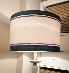 Stripe Blue/Purple Cylinder Lampshade