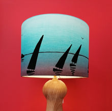 Load image into Gallery viewer, Boat Silhouette Cylinder Lampshade
