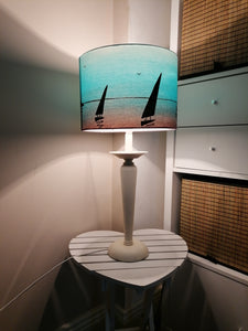Boat Silhouette Cylinder Lampshade