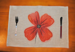 Poppy Linen Placemat / Napkin