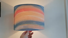 Load and play video in Gallery viewer, Wave Blue/Peach Cylinder Lampshade
