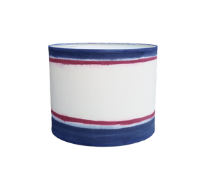 Stripe Blue/Burg Cylinder Lampshade