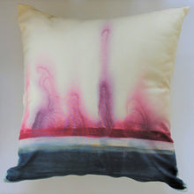 Load image into Gallery viewer, Blend (Blue/Burgundy) Handpainted Cushion
