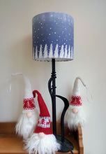 Load image into Gallery viewer, Blue Christmas Cylinder Lampshade
