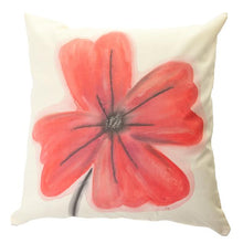 Load image into Gallery viewer, Poppy Handpainted Cushion
