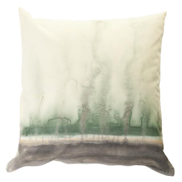 Blend (Grey/Green) Handpainted Cushion