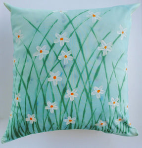 Daisy Handpainted Cushion