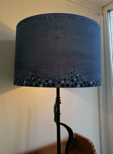 Load image into Gallery viewer, Dots/Marble Blue Cylinder Lampshade
