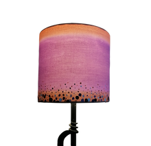 Load image into Gallery viewer, Dots/Band Purple Cylinder Lampshade
