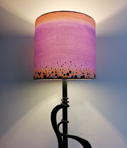 Dots/Band Purple Cylinder Lampshade