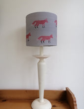 Load image into Gallery viewer, Fox Linocut Cylinder Lampshade

