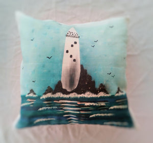 Fastnet Lighthouse Linen Cushion