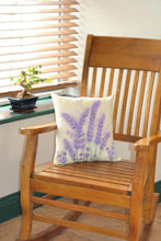 Load image into Gallery viewer, Lavender Handpainted Cushion
