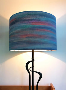 Marble Blue Cylinder Lampshade