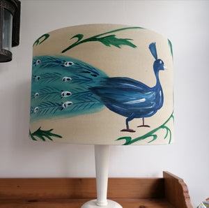 Peacock Cylinder Lampshade