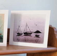 Load image into Gallery viewer, Sunset Boats Card
