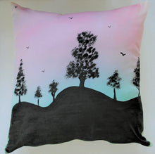 Load image into Gallery viewer, Tree Silhouette Handpainted Cushion
