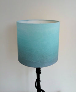 Wash blue/brown Cylinder Lampshade