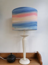 Load image into Gallery viewer, Wave Blue/Peach Cylinder Lampshade
